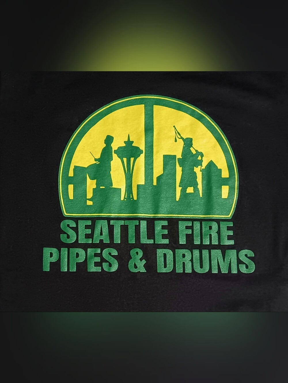 Seattle Supersonics Basketball Cityscape t-shirt Fire Pipes Drums logo seahawks